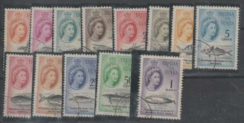 Tristan Da Cunha 1961 QEII  set of 13 very fine used