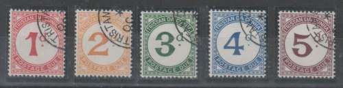 Tristan Da Cunha Postage Due I957 set of 5 very fine used