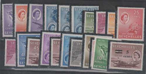 Seychelles 1954/57 QEII set of 21 very fine unmounted mint