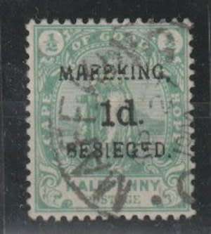 Mafeking 1900 Cape of Good Hope 1d on 1/2d `Hope standing` very fine used.