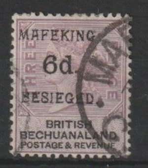 Mafeking 1900 6d on 3d British Bechuanaland, very fine used
