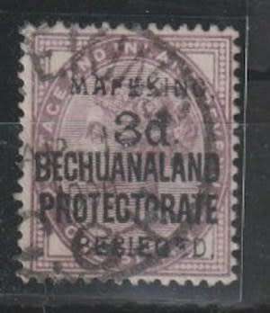 Mafeking 1900 3d on 1d Bechuanaland Protectorate, very fine used