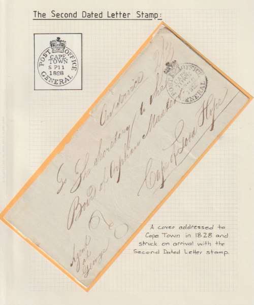 Cape of Good Hope 1828 Wrapper with 2nd dated letter stamp DLS3 George To Cape Town