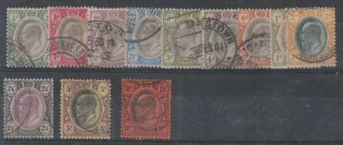 Transvaal 1902 KEVII set of 12 to 10s fine used