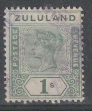 Zululand 1894 1s fine used with violet cancel.
