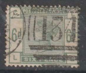 Great Britain 1883 6d dull green good colour fine used