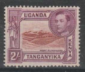 Kenya Uganda Tanganyika 1938 KGVI 2s perf 13 1/4  fine mint