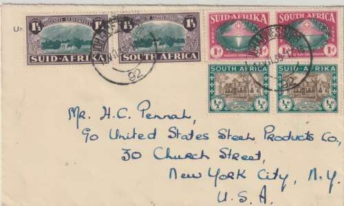 South Africa 1939 Huguenot set of 3 on first day cover very fine