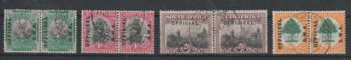 South West Africa Officials 1929 set of 4, fine used