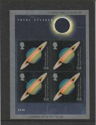 Great Britain 1999 Total Eclipse miniature sheet unmounted mint