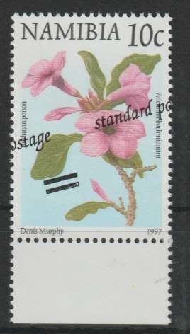 Namibia 2002 Standard Mail on 10c major shifted overprint superb unmounted mint