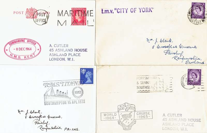 Great Britain 1960/70s Special Ship covers x12 with special cancels and cachets