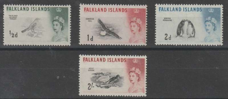 Falkland Is 1960 QEII Birds set of 15 & DLR set of 4 very fine unmounted mint