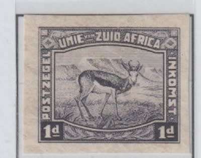 South Africa 1923 Harrison 1d violet imperforate very fine