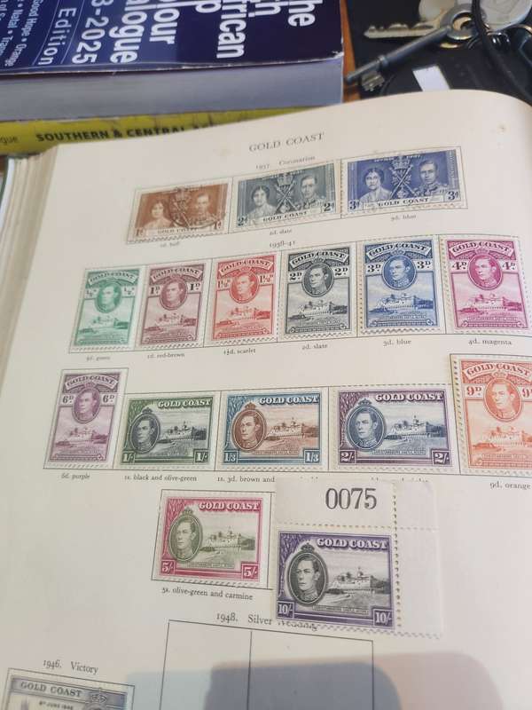 Collection of KGVI mint and used in Stanley Gibbons preprinted KGVI album