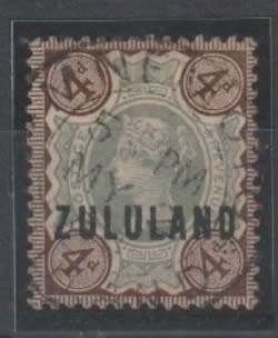Zululand 1888 4d very fine used