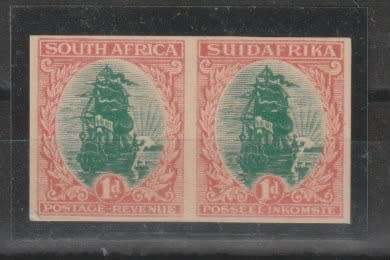 South Africa 1926 1d Colour Trial Proof pair very fine