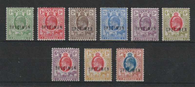 Orange River Colony 1903 KEVII set of 9 overprinted SPECIMEN very fine mint