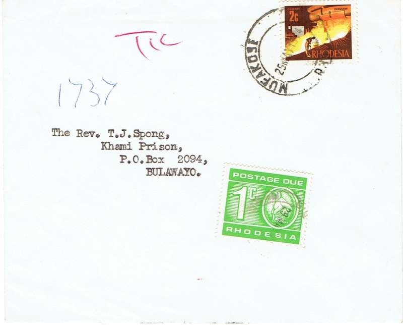 Rhodesia 1974 Mufakose 2c cover to Bulawayo taxed 1c with 1c postage due very fine