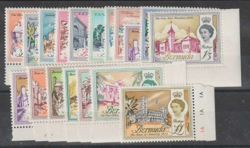 Bermuda 1962 QEII set of 18 very fine unmounted mint