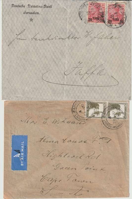 Palestine 1900 & 1945 2x Palestine covers very fine