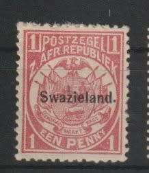 Swaziland 1894 Official Gov Reprints with stop 1d  fine mint. very scarce