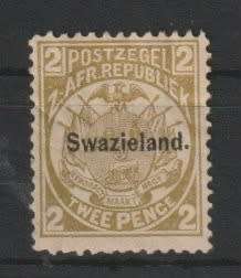 Swaziland 1894 Official Gov Reprints with stop 2d  fine mint. very scarce