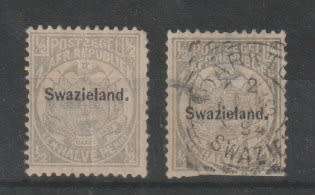 Swaziland 1894 Official Gov Reprints with stop 1/2d mint and used