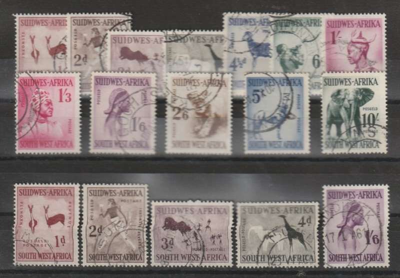 South West Africa 1954 set of 12 and 1960 set of 5 very fine used