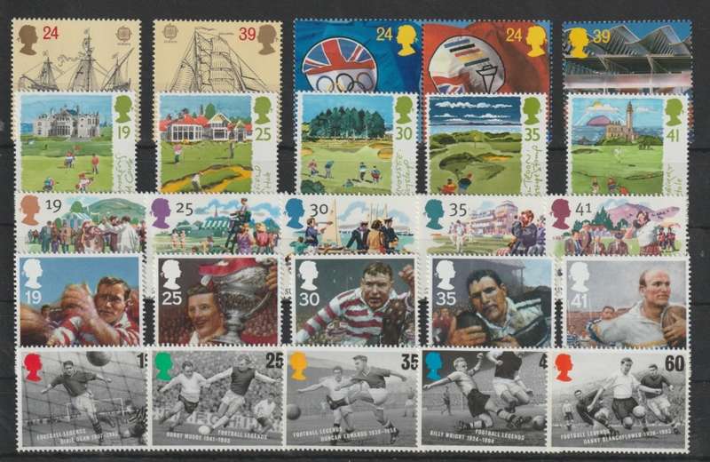 Great Britain 1992-1996 5 sets very fine unmounted mint
