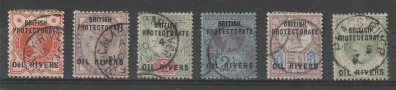 Niger Coast Protectorate 1892 QV set of 6 fine used