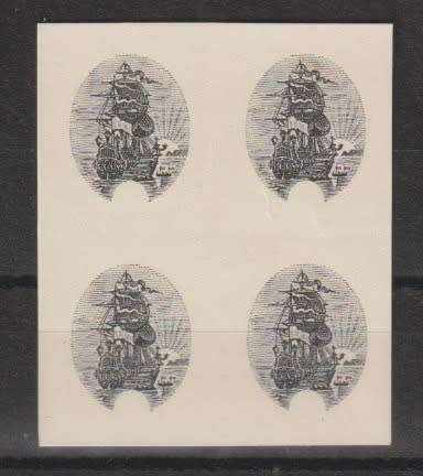 South Africa 1926 1d Centre Plate Proof block of 4 very fine