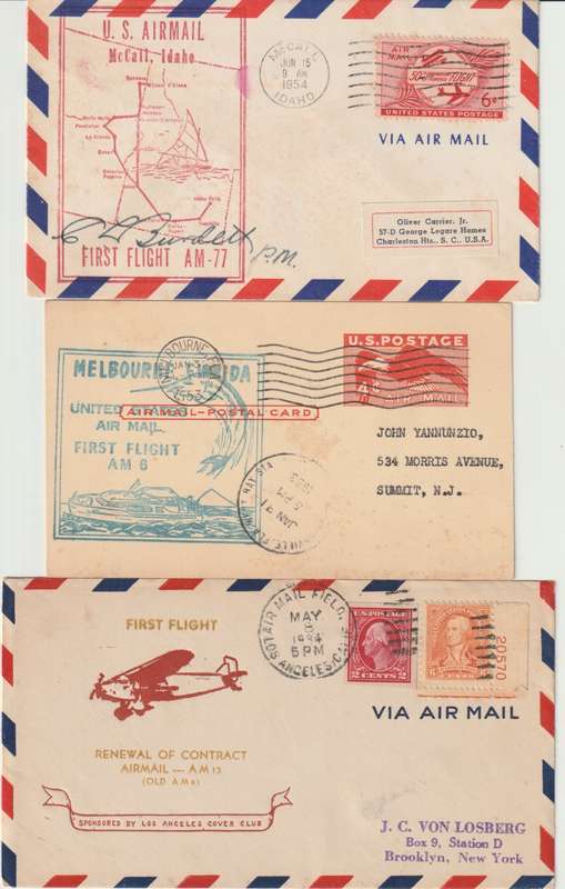 USA 1920/50s Special Flight lot of 16 covers, including signed fine