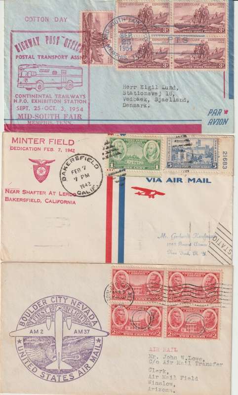 USA 1920/50s Special Flight lot of 16 covers, including signed fine
