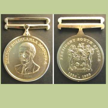 Nelson Rolihlahla Mandela - President South Africa - Medal - 1994-1999 - Numbered - Gold Plated.
