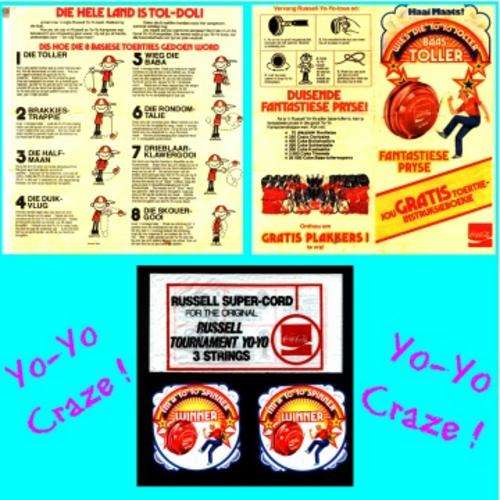 A Lot of Russel Coca Cola Sponsored Yo-Yo Paraphernalia from the Past.