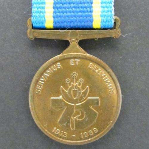 S.A. Police 75th Anniversary Miniature Medal.