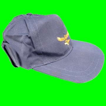 S.A.A.F. Cap with Neck Flap and Embroided Eagle Badge.