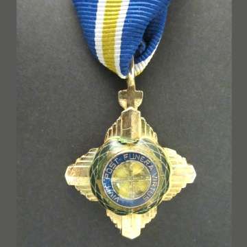 S.A. Police Cross for Bravery - Miniature Medal - First Type.