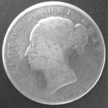 1880 British Silver Half Crown.
