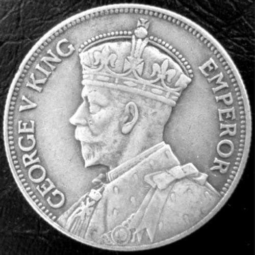 1934 -  King George - Southern Rhodesia - Two Shillings Coin.