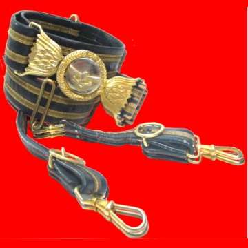 S.A.A.F Officers Ceremonial Belt and Buckle - Complete with Suspenders.