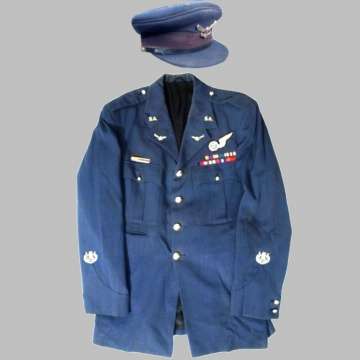 S.A.A.F. 1st. Class Sargent Major Jacket with Cap and Cap badge.