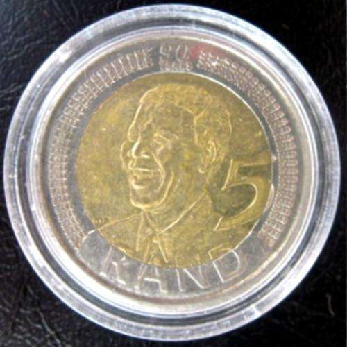 R5 Mandela Birthday Coin - 2008 - In plastic capsule.