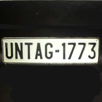South West Africa - End of an Era - Bush War  - United Nations UNTAG Number Plate.