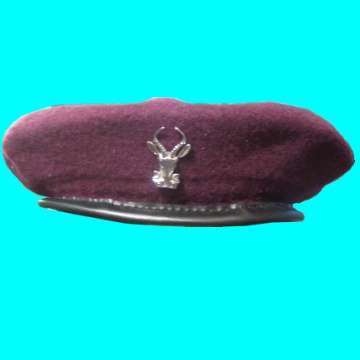 Para Beret with Silver S.A.I. Bokkop Badge.