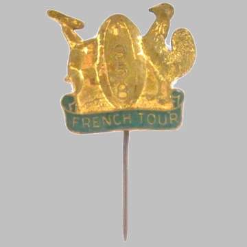 1958 French Rugby Tour of S.A. - Lapel Pin.