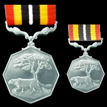 Southern Africa Medal - Full Size - Numbered 033250 - With Miniature - Both with Ribbons.