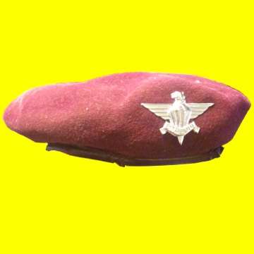 3 Paraberet With Screw-on Metal Badge.