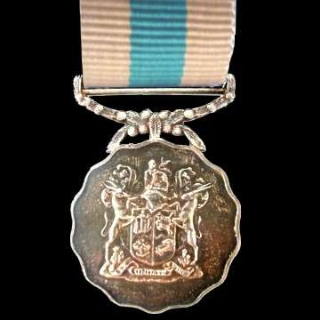 I0 Year Good Service Bronze Medal with Ribbon - Numbered 17174.